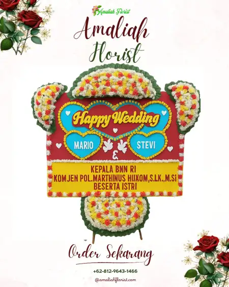Papan Bunga Pernikahan Bakarangan